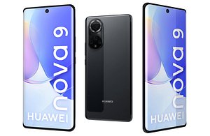 Huawei Nova 9 Black Low Poly 3D model
