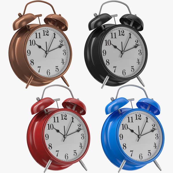 3D Retro Alarm Clock Collection 02 model