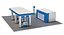 Cartoon Gas Station Low Poly 3D Modeling