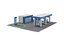 Cartoon Gas Station Low Poly 3D Modeling