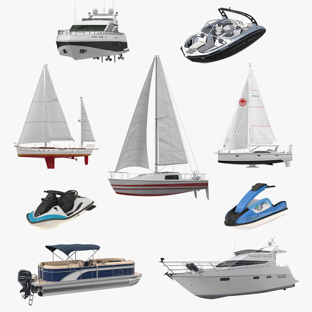 Recreational Boats 3D Models Collection 3 3D model preview