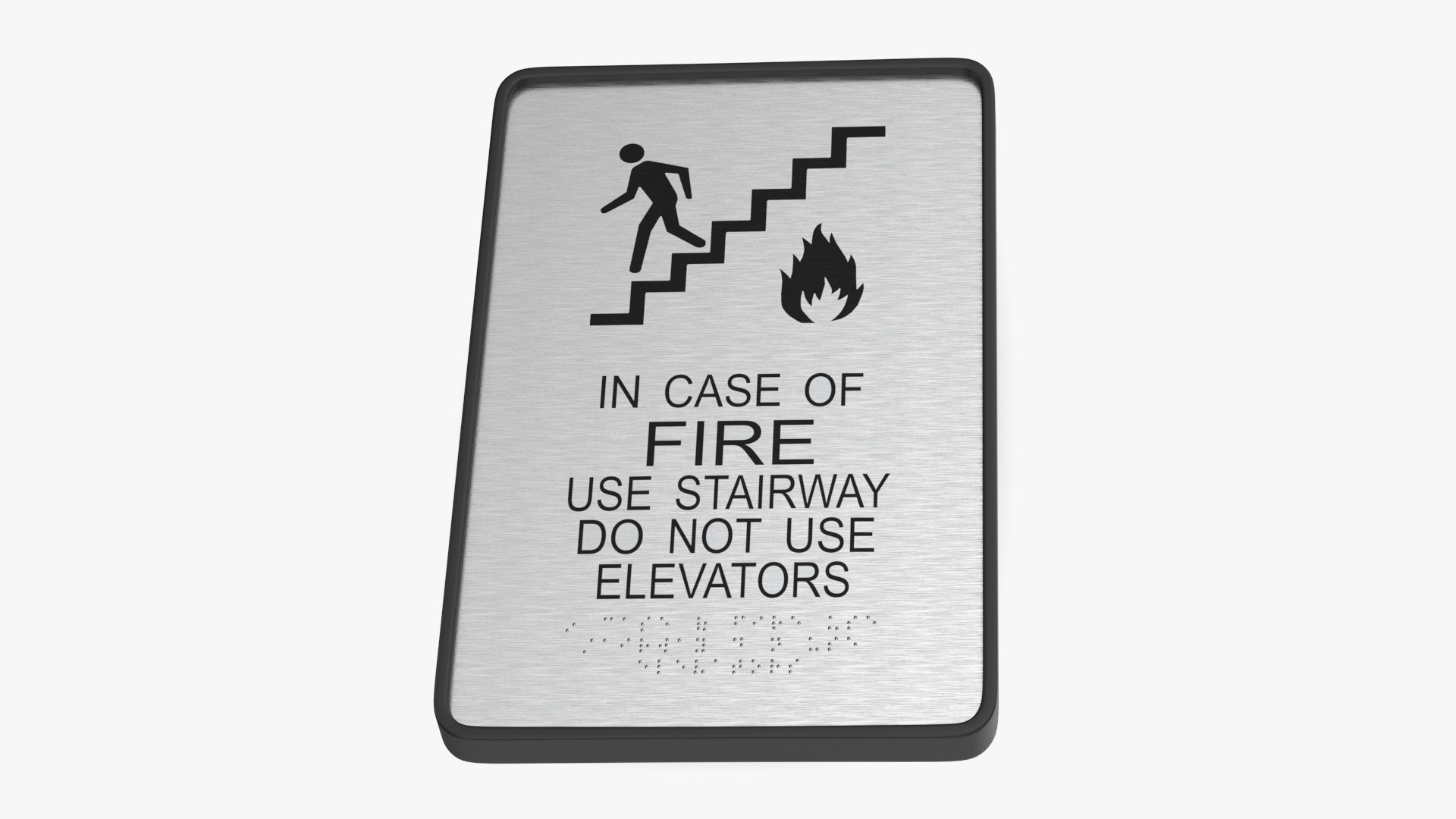 In Case of Fire Sign 3D model preview