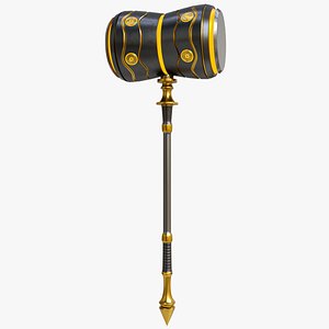 Sci Fi Battle Hammer03 All PBR Unity UE Textures Included