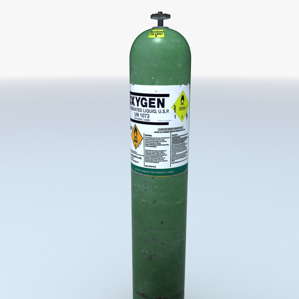 3ds max pressurised oxygen cylinder