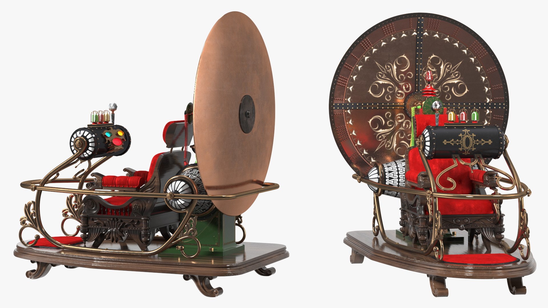 Retro Time Machine By Herbert Wells Rigged For Maya 3D Model ...