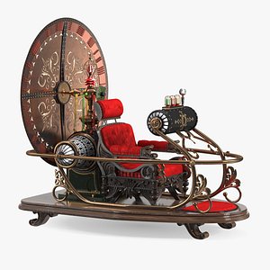 Retro Time Machine by Herbert Wells Rigged for Maya 3D model