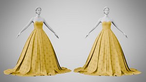 Dress 47 Golden Grass model
