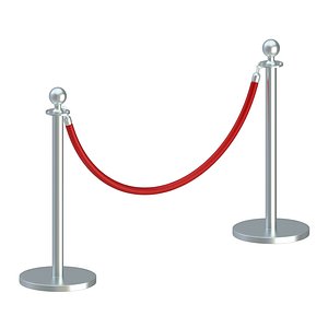 Silver Stanchion 3D model