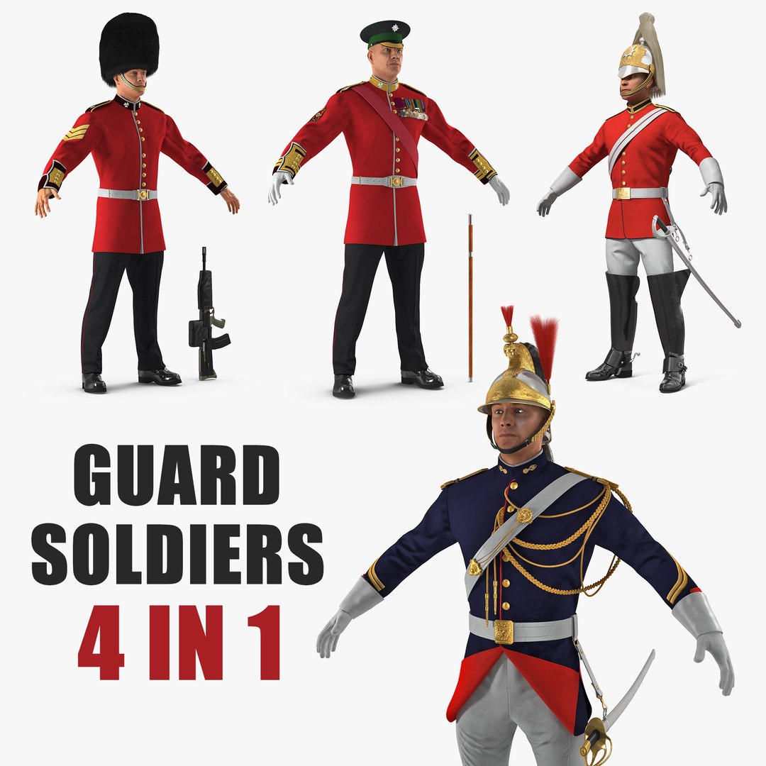 Guard Soldiers 3D Models Collection 3D model preview