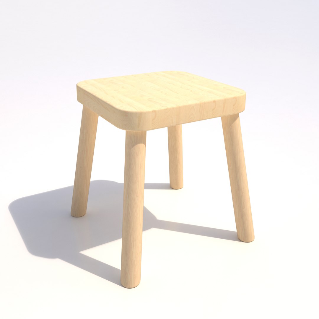3d Model Of Ikea Flisat Childrens Stool