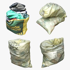 3D Tied Closed Black Trash Bags - TurboSquid 1852931