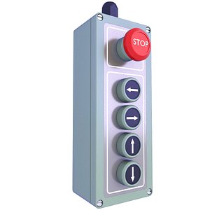 Industrial Control Push Buttons 20 3D