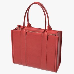 3D Designer Leather Bag Red