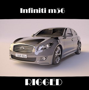 infiniti m56 rigged car 3d model