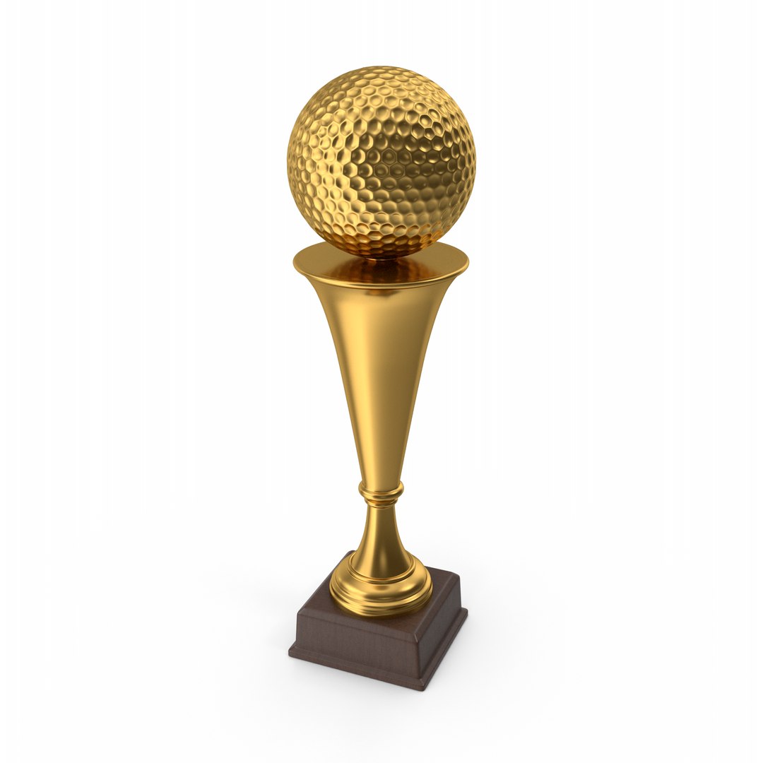 3D Golden Golf Trophy model - TurboSquid 1856796