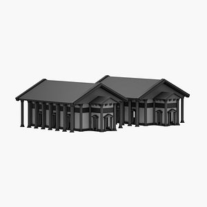 3D Greek State Building 10 model