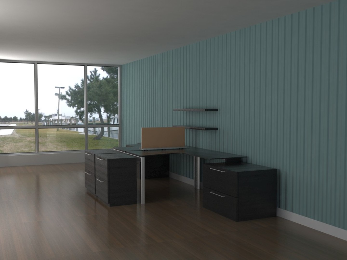 3d Model Desks Shelving Storage