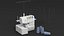 Compact Serger Overlock Machine with Thread Spools