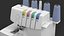 Compact Serger Overlock Machine with Thread Spools
