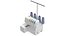 Compact Serger Overlock Machine with Thread Spools