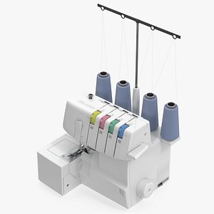 Compact Serger Overlock Machine with Thread Spools model