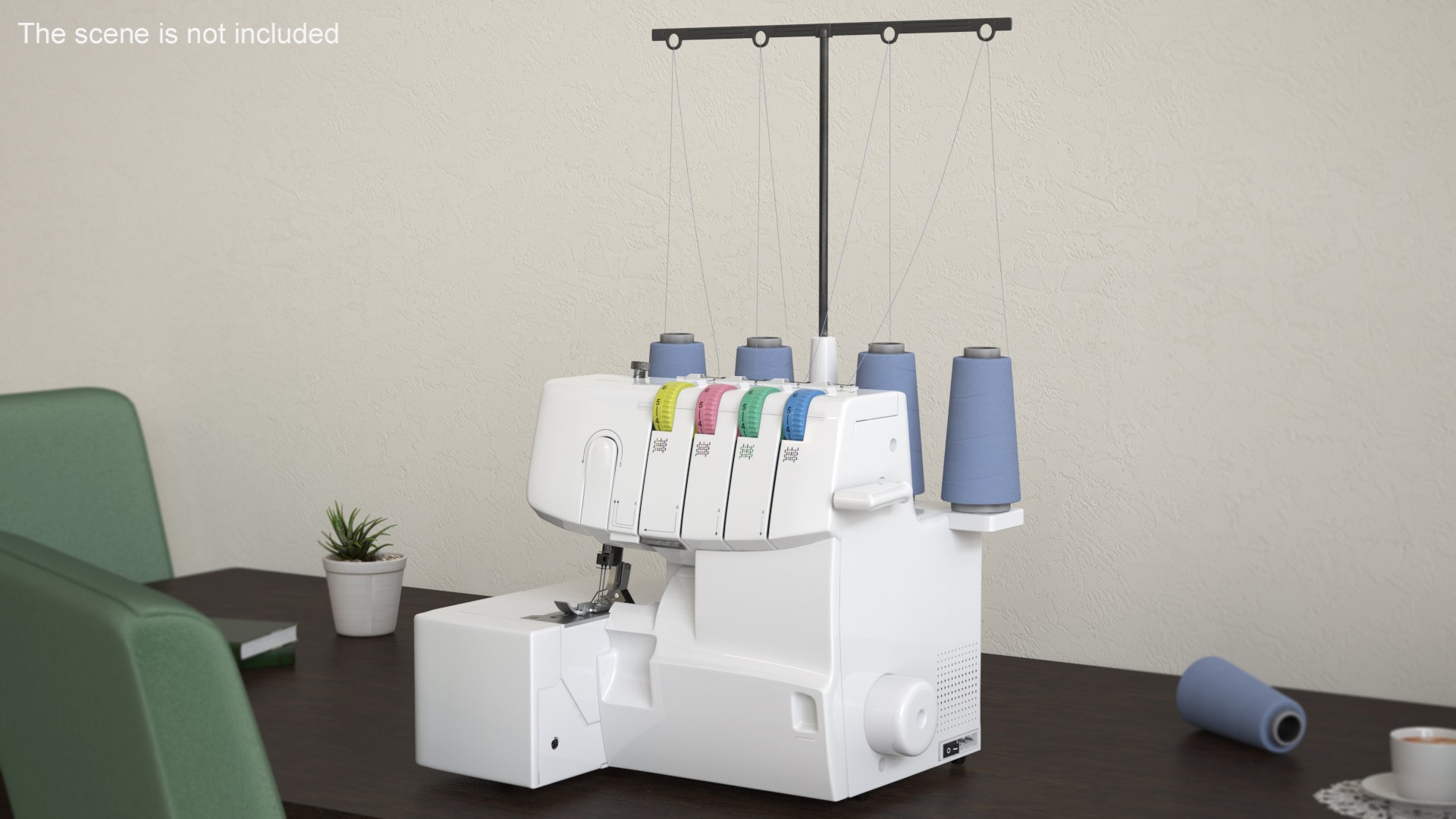 Compact Serger Overlock Machine With Thread Spools Model - TurboSquid ...