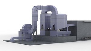 3D model Water purification pump valve Engineering Pumping