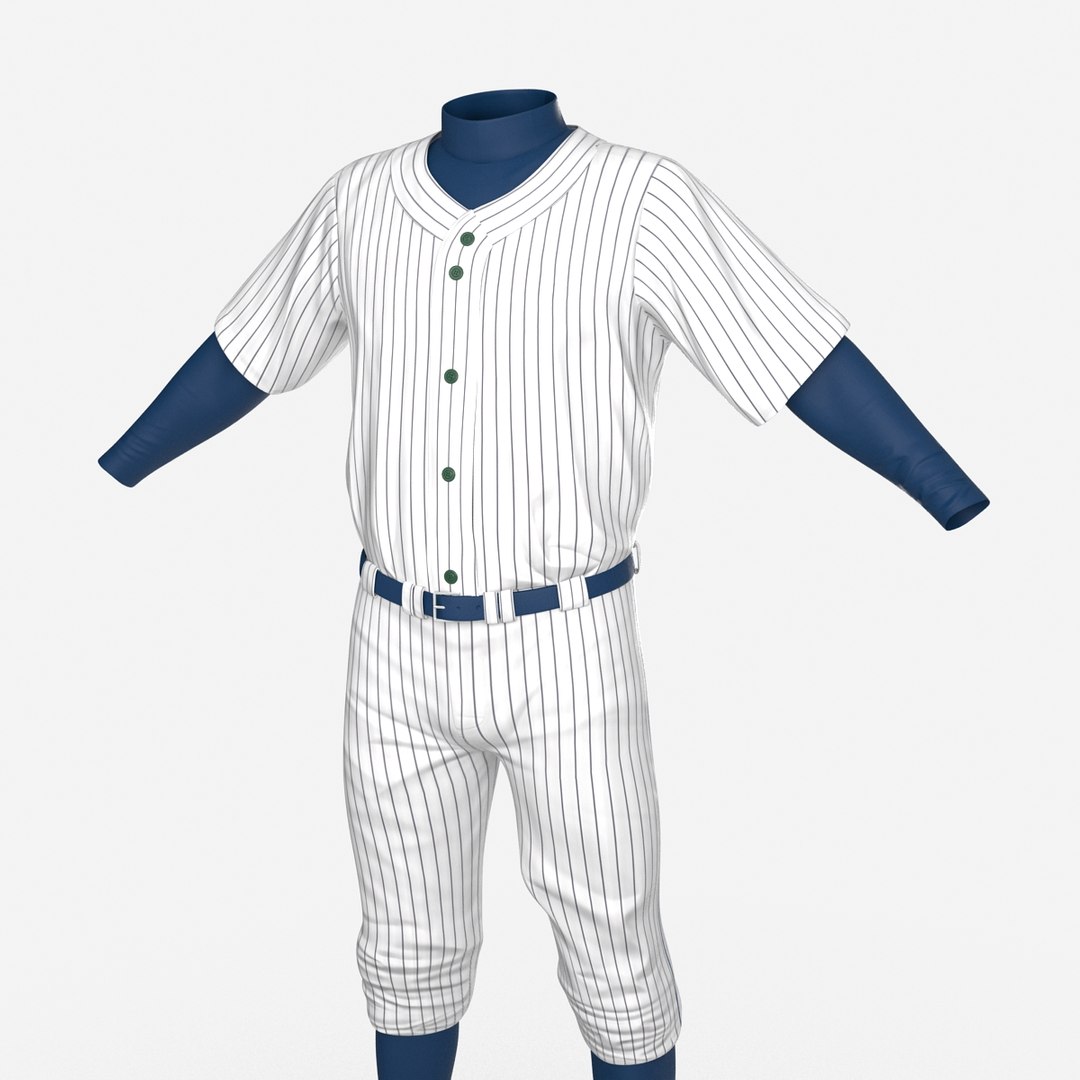 Baseball Player Outfit Generic 3D Model $89 - .3ds .c4d .fbx .ma