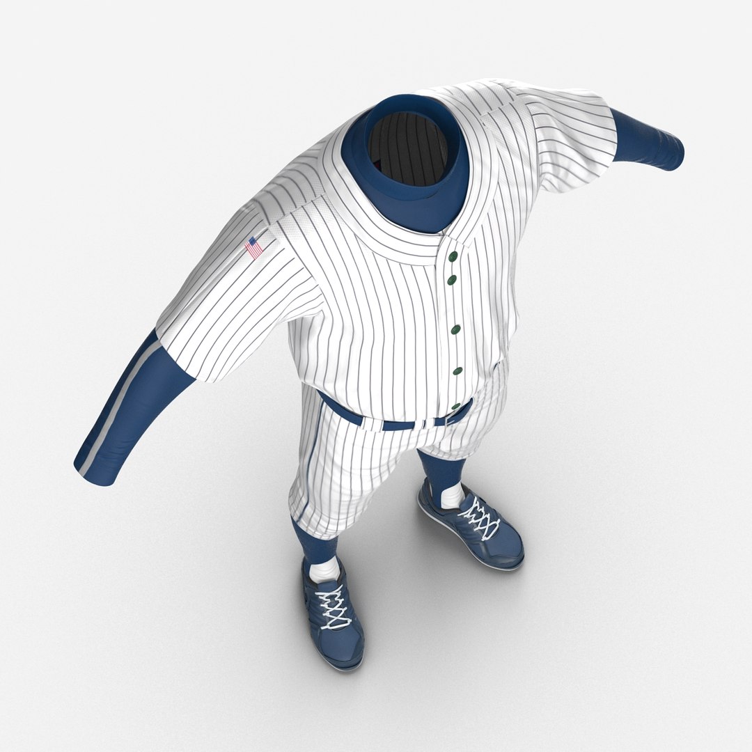 Baseball Player Outfit Generic 3D Model $89 - .3ds .c4d .fbx .ma