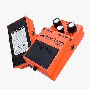 Distortion Guitar Effect Pedal 3D model