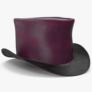 Leather Top Hat Red model