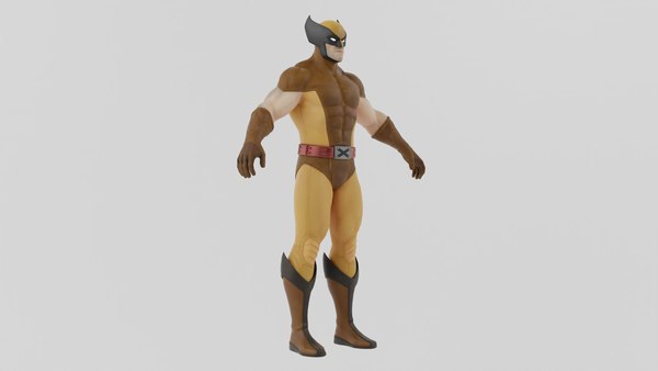 3D model Wolverine Classic Lowpoly Rigged - TurboSquid 2033681