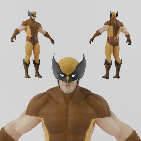 3D model Wolverine Classic Lowpoly Rigged - TurboSquid 2033681