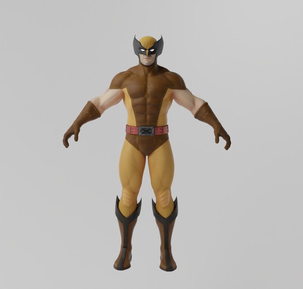 3D model Wolverine Classic Lowpoly Rigged - TurboSquid 2033681