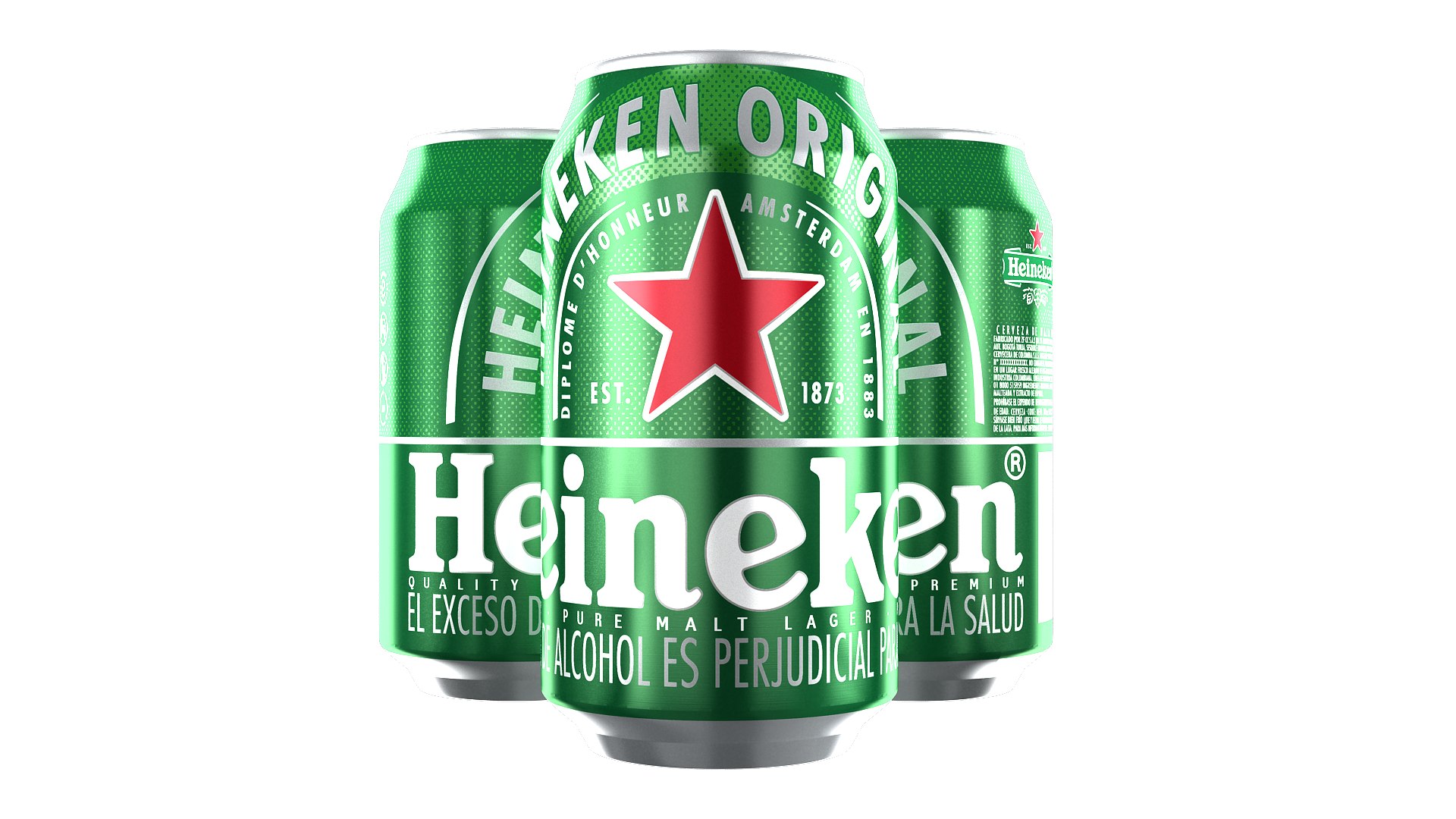 Heineken Beer 330ml 3D Model - TurboSquid 1706510