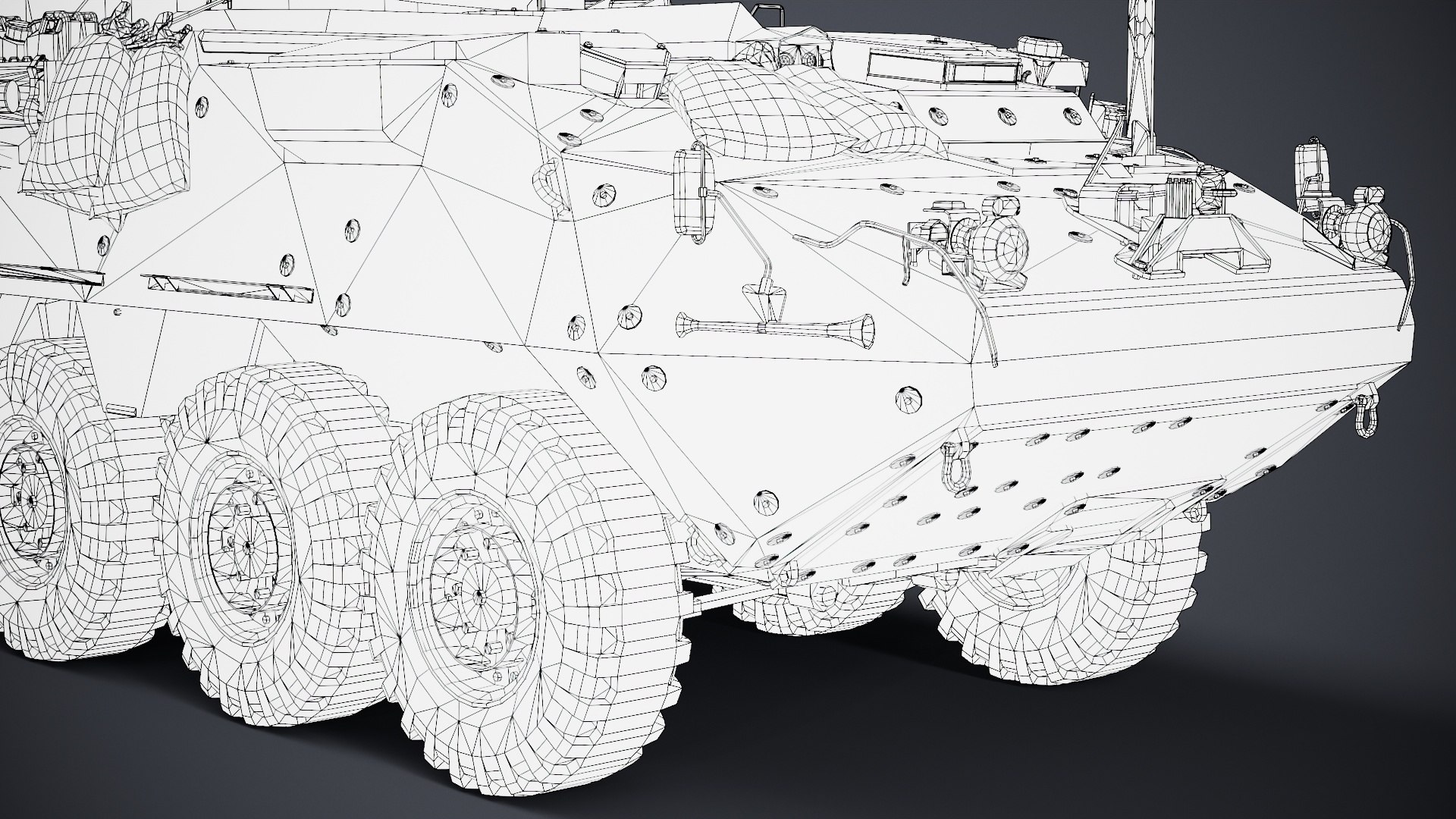 3D Stryker M1296 Dragoon Armored Car with Interior model https://p.turbosquid.com/ts-thumb/b3/g80J2O/Bl/wire06/jpg/1731745941/1920x1080/fit_q87/8dc1620d47e447c5550ff016e31e4d52842e26ee/wire06.jpg
