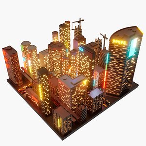 lighting towers 3D model
