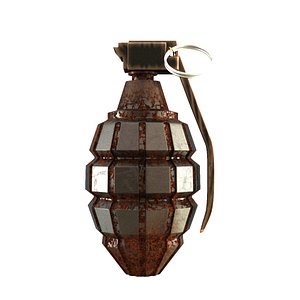 3D laos Game Hand Grenade model