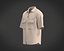 3D Mens T-shirt with a quarter zip with huge flap chest pocket model