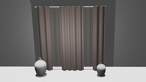 Handmade Canvas Curtain 3D