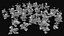 Purple wild flowers Low-poly