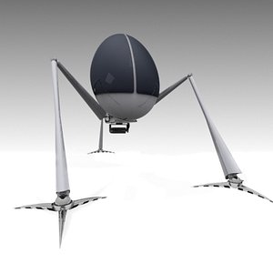 3ds max egg robot walker mech