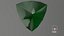 3D Shield Cut Emerald