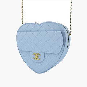 3D model Chanel Heart Bag blue