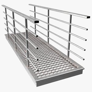 3D Straight Industrial Catwalk Long