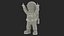 宇宙飛行士のおもちゃのキャラクター緑の幸せなポーズ