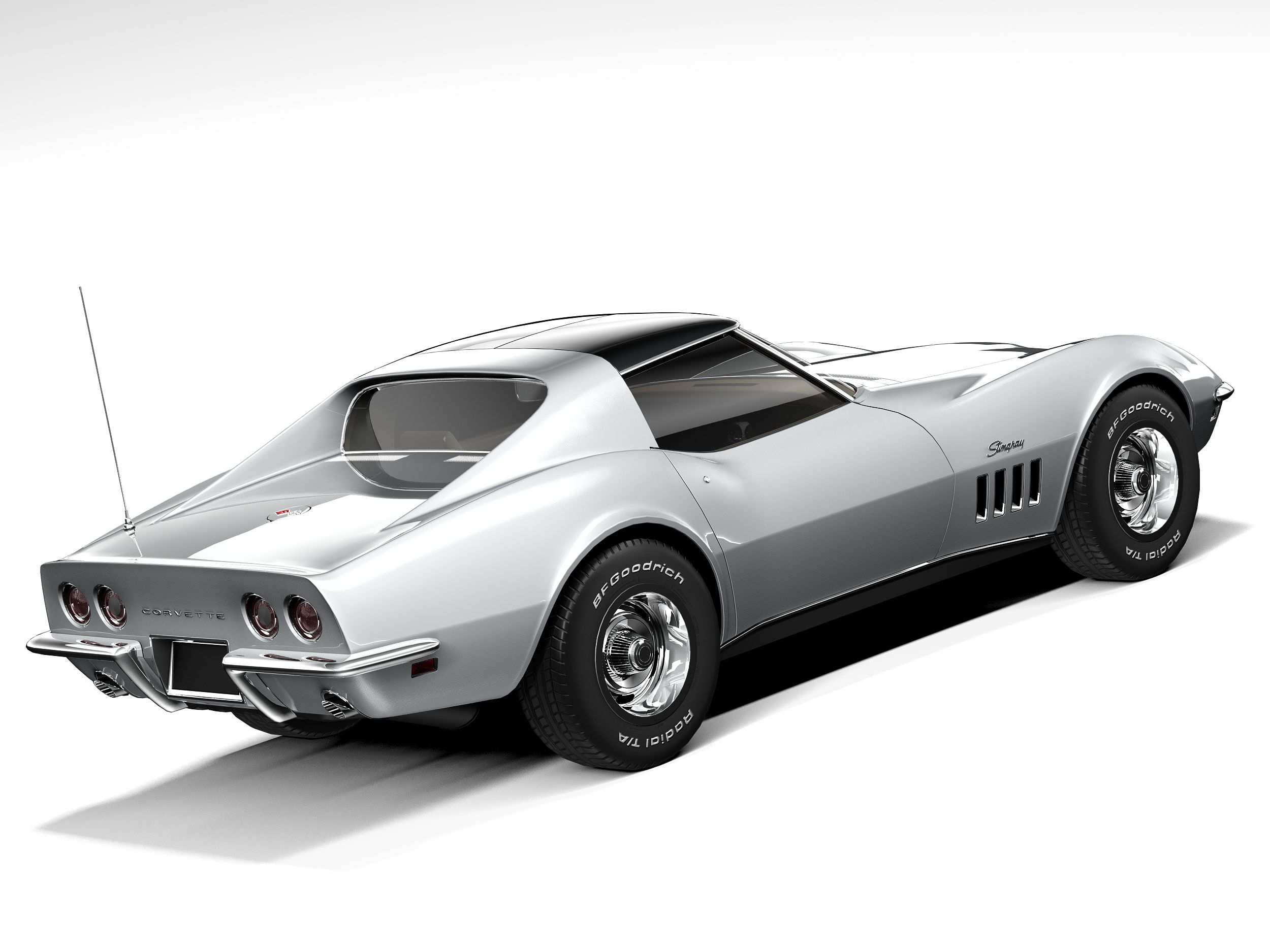 modelo 3d Chevrolet Corvette C3 1969 LowPoly - TurboSquid 2217645
