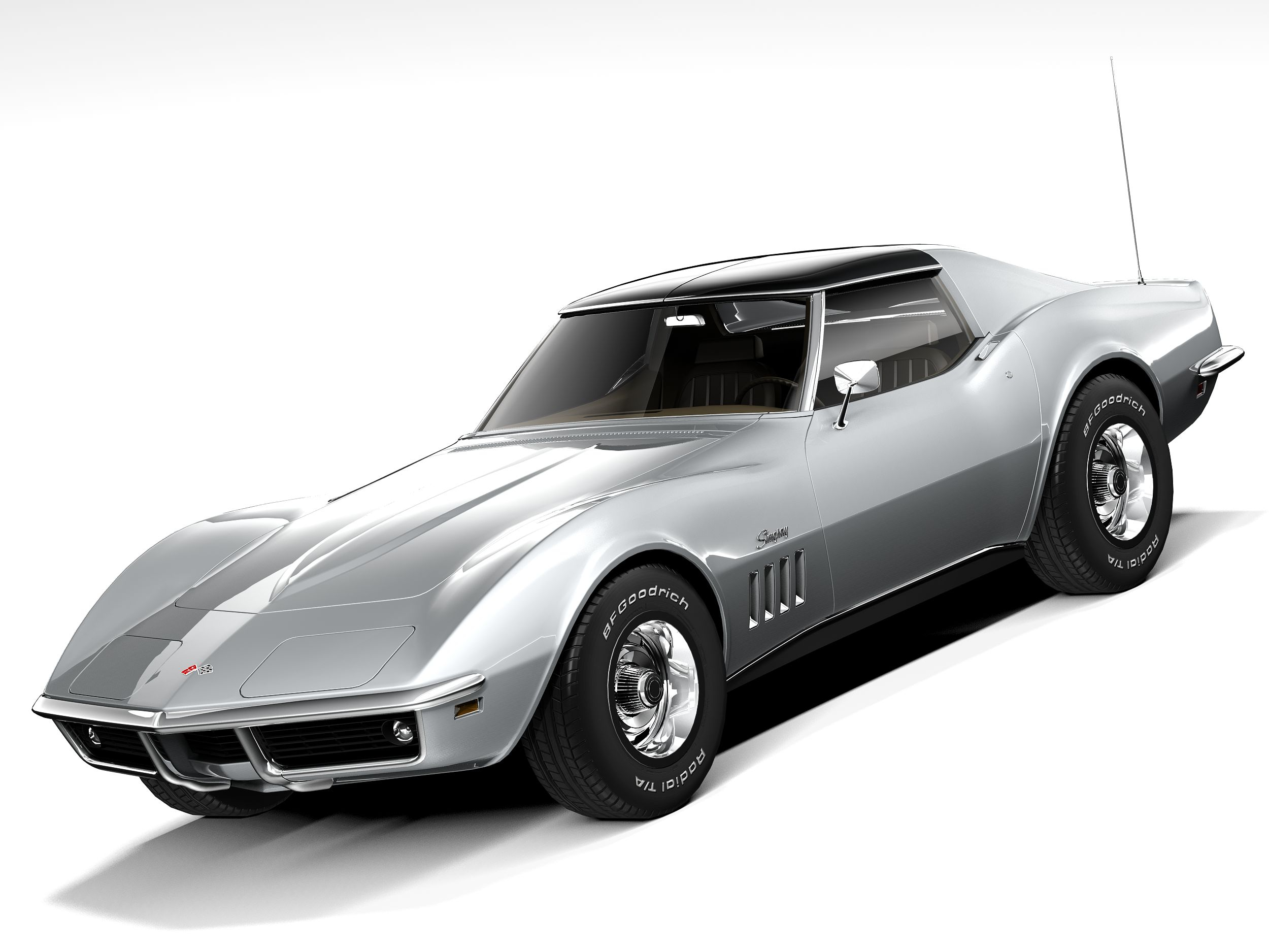 modelo 3d Chevrolet Corvette C3 1969 LowPoly - TurboSquid 2217645