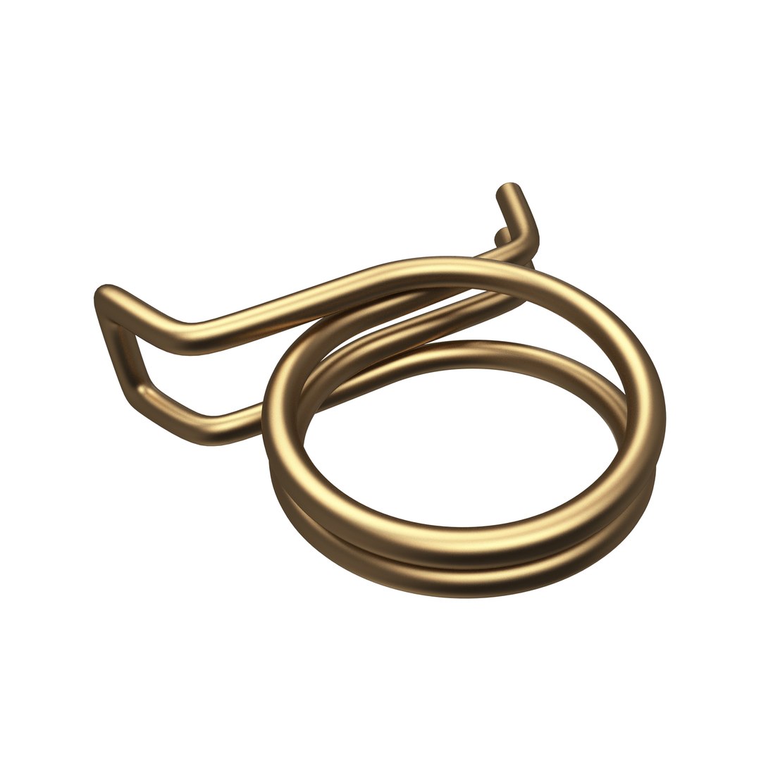Double Wire Spring Hose Clamp Gold 3D model TurboSquid 2026873