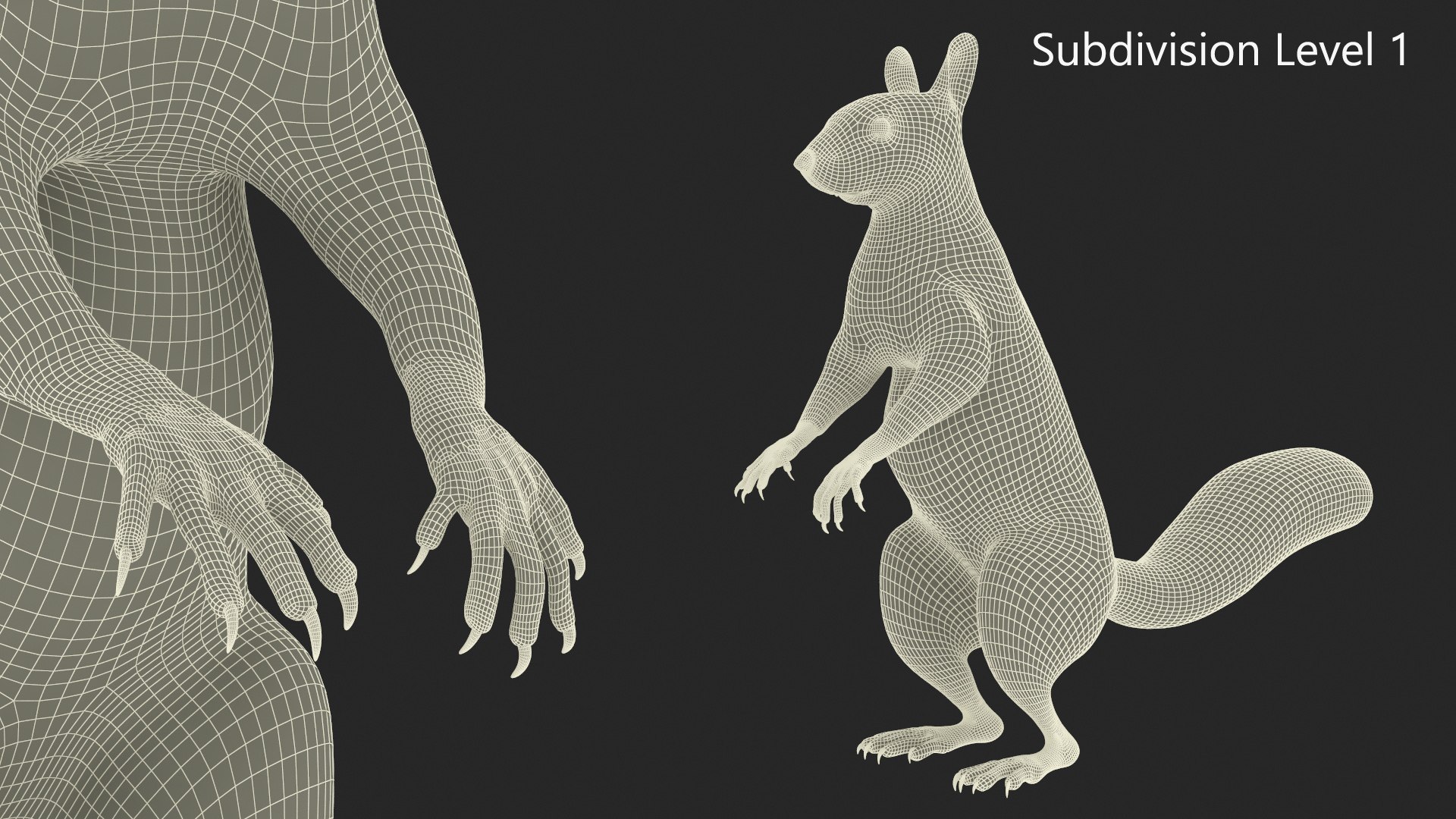 3D Model Red Squirrel In Standing Pose Fur - TurboSquid 2269672